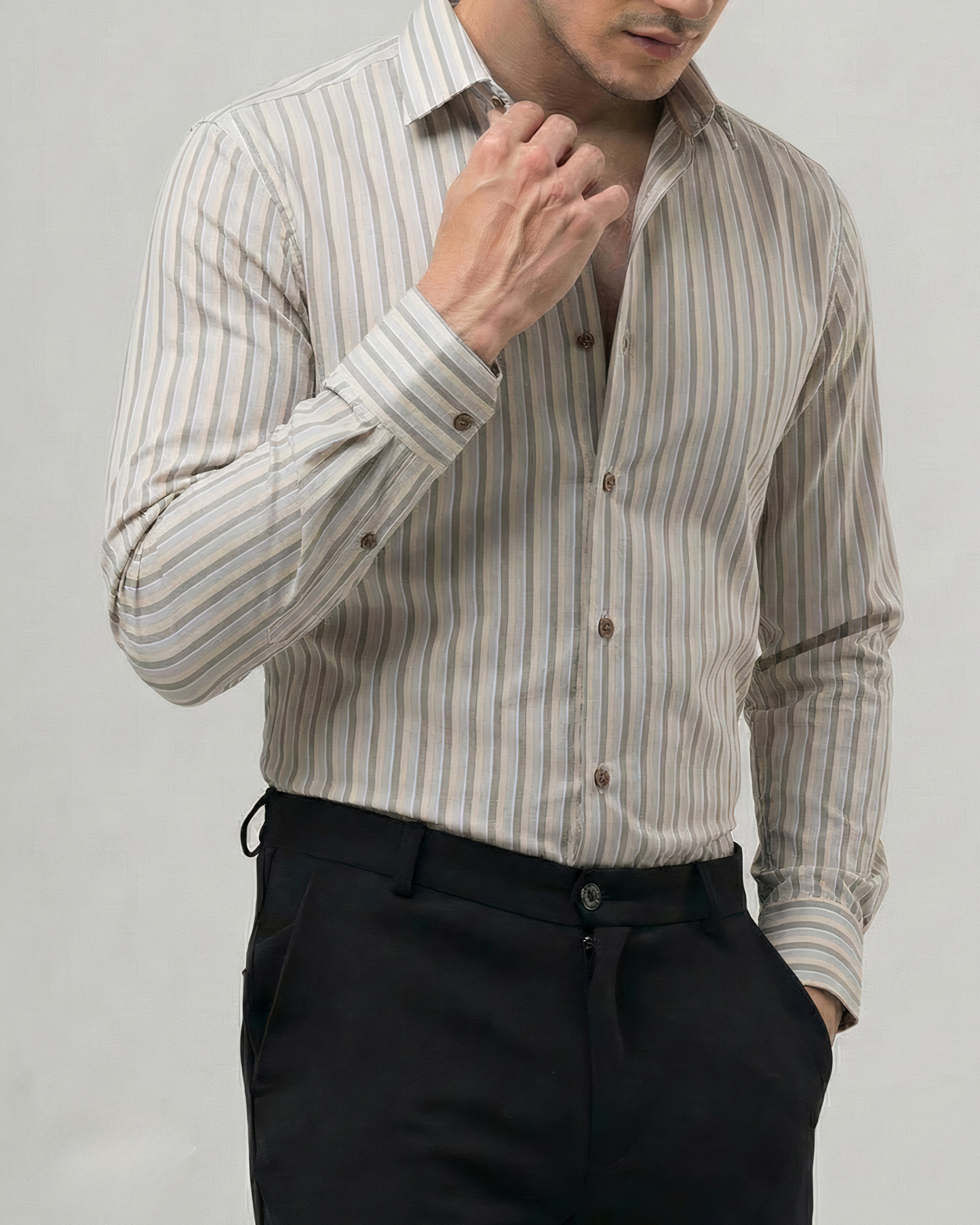 Green and Cream Stripes