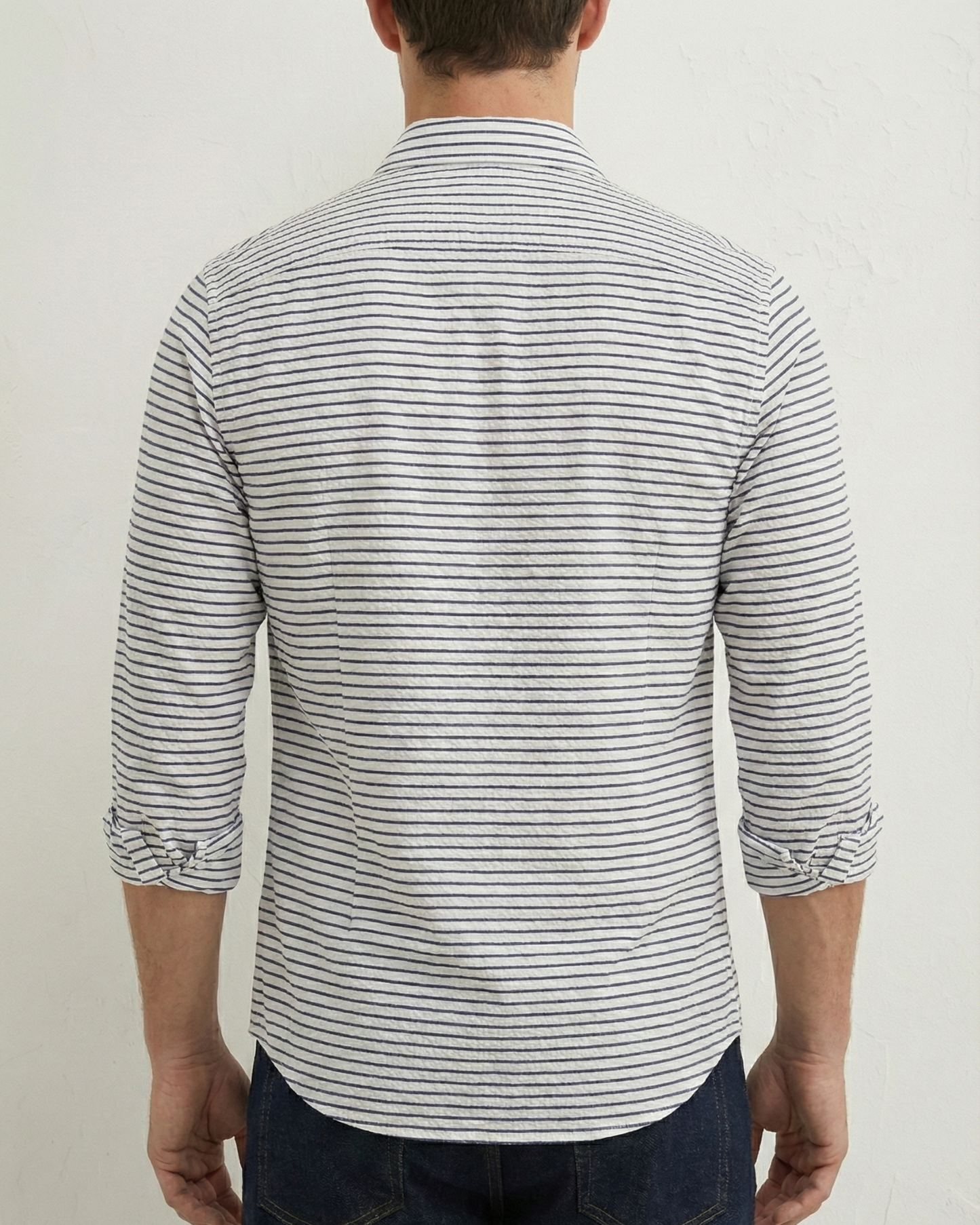 White & Black Stripes Shirt